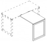 А4 Брифинг-приставка к столу на металлокаркасе QUTTRO, арт.  А4 Б4 0731