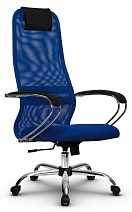 Кресло Метта SU-BK-8 CH (хром), синий