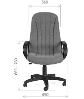 Кресло CHAIRMAN 685 ткань черный, серый (CH-685)4