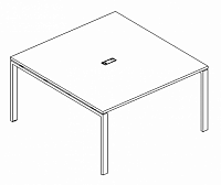 А4 Стол для переговоров, арт. А4 Б1 131 на металлокаркасе UNO1