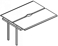 ALTA MT Секция из 2-х прямых столов на 140 МР 177.02-1, 1 скос1