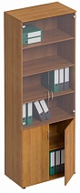 Шкаф для документов высокий Формула ФР 379, со стеклянными дверьми