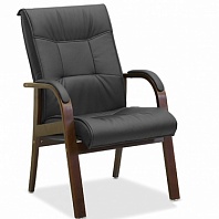 Конференц-кресло Империя на деревянном каркасе, натуральная кожа 