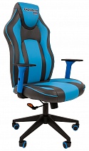 Геймерское кресло GAME 23, серый-голубой