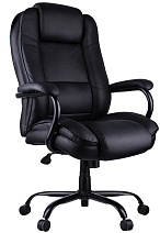 Кресло руководителя Extra Strong HL-ES01, повышенной прочности, нагрузка до 200 кг, экокожа черная