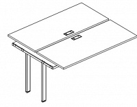 А4 Секция стола рабочей станции, арт.  А4 Б1 172-1 на металлокаркасе UNO (2х160) 1