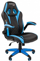 Геймерское кресло GAME 15, черный-голубой