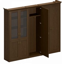 Perseo Шкаф комбинированный для документов и одежды ПС 347 (состоит из 3-х шкафов) , шпон