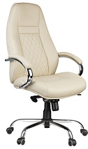 Кресло руководителя с мультиблоком Сonvince HL-ES11, повышенной прочности, нагрузка до 250 кг, экокожа бежевая, хром