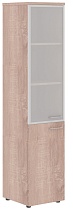 Xten Шкаф для документов узкий со стеклянной дверцей в алюминиевой рамке XHC 42.7(L/R), с топом, стекло матовое,2_B522, 2_XRG 42 