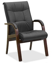 Конференц-кресло Империя на деревянном каркасе, экокожа премиум