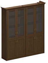Perseo Шкаф комбинированный для документов со стеклянными дверцами ПС 357 (состоит из 2-х шкафов) , шпон