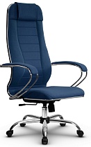 Кресло Метта B 1m 32 PF/K127, ткань синий, хром.основание 17833