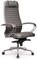 Кресло Метта Samurai KL-1.04 экокожа MPES серый, литой алюминий