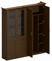 Perseo Шкаф комбинированный для одежды и документов ПС 353 (состоит из 2-х шкафов), шпон