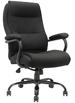 Кресло руководителя Extra Strong HL-ES02, повышенной прочности, нагрузка до 200 кг,  обивка ткань черно-серого цвета
