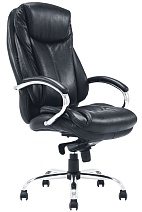 Кресло руководителя с мультиблоком Resolution HL-ES07, повышенной прочности, нагрузка до 150 кг, экокожа черная, хром