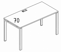 А4 Стол прямой на металлокаркасе UNO, арт.  А4 Б1 0151