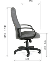 Кресло CHAIRMAN 685 ткань черный, серый (CH-685)5