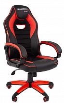 Геймерское кресло GAME 16, черный-красный