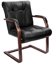 Кресло посетителя Paris С, натуральная кожа цвет черный