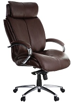 Кресло руководителя с мультиблоком  Invincible HL-ES03, повышенной прочности, нагрузка до 250 кг,  обивка кожа цвет коричневый