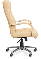 Кресло руководителя Атлант Х с мягкими накладками на подлокотниках, хром, экокожа Премиум5