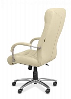 Кресло руководителя Атлант Х с мягкими накладками на подлокотниках, хром, экокожа Премиум2